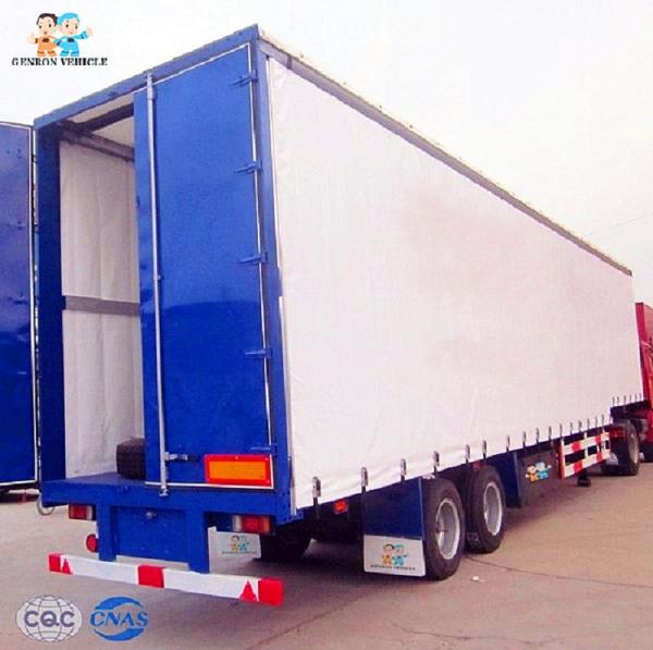 China Multifunction Advertising 40ft FUWA Axle Curtain Side Trailers supplier