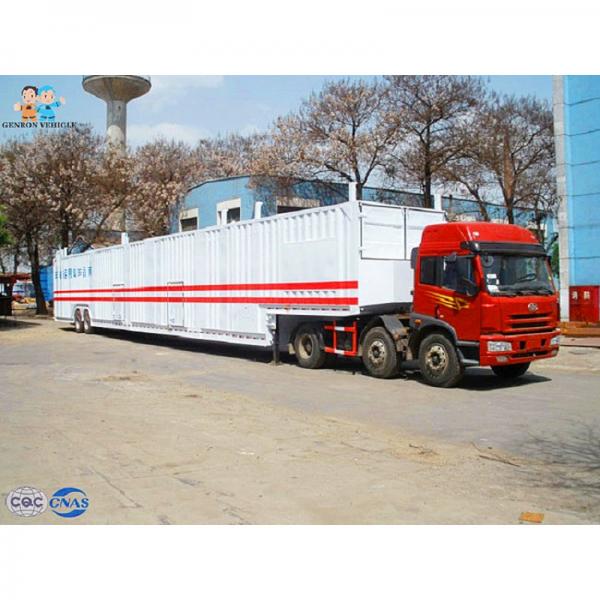 China Safe Vehicle Transport Skeleton Q345 Enclosed Semi Car Hauler supplier