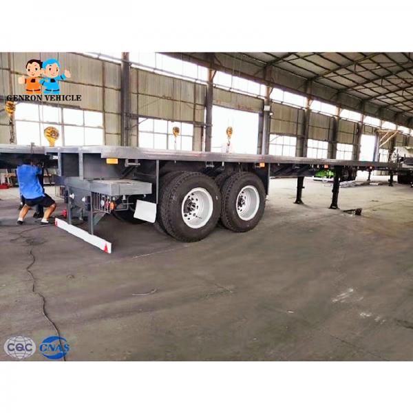 China Strong Rigidity Strength Leaf Spring 20ft 45T Flatbed Utility Trailer supplier