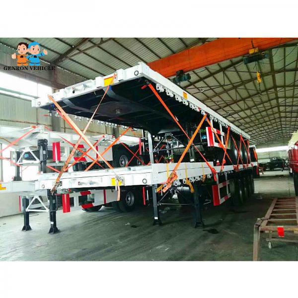 China Three Axle 40ft Flat Bed Semi Trailer With Wide Range Of Uses Container Semi Trailer supplier