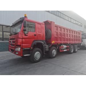 China Red SINOTRUK HOWO 8X4 Dump Truck 400hp 12 Wheels supplier