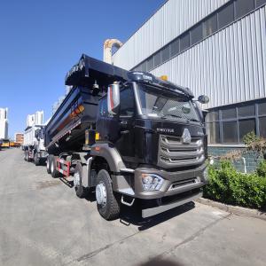 China SINOTRUK HOHAN 8×4 Black Tipper Dump Truck For Construction supplier