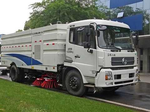 China Street and pipe cleaning trucks DFAC combine road sweeping and road washing truck supplier