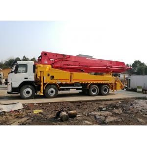 China 42 Meter 80km/H Used Concrete Pump Truck , Used Volvo Truck With 4 Boom supplier
