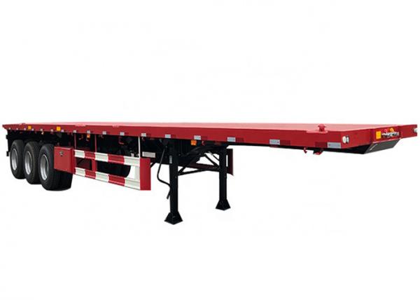 China 3Axle 40ft Flatbed Truck Trailer 4000kg Flatbed Semi Trailer supplier
