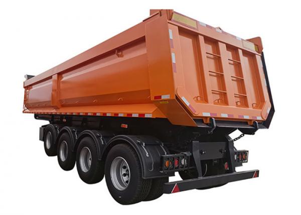 China Heavy Load Tipper Truck Trailer 4 Axles Carbon Steel U Type supplier
