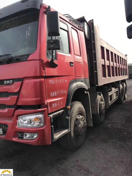 China Howo 12 Tyres 8*4 2nd Hand Tipper Trucks With Original Factory Painting supplier