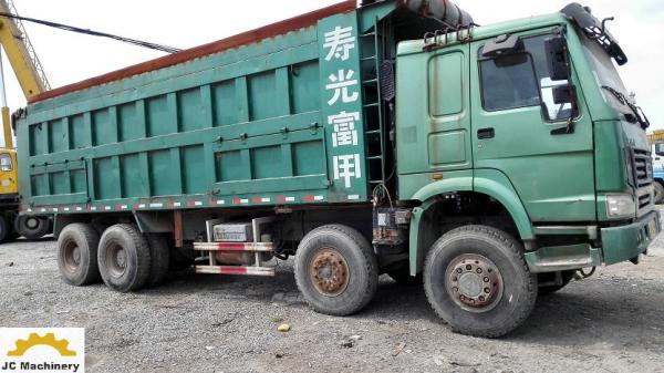 China Original Green Second Hand Dumper Truck 12 Wheels 380Hp Power Steering supplier