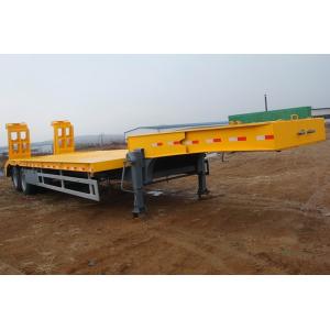 China 45 Ton 2 Axle Heavy Duty Low Bed Trailer Mechanical Suspension supplier