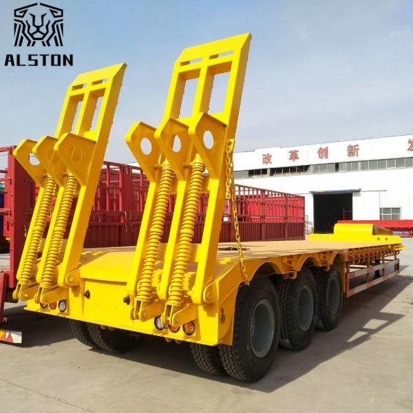 China Excavator Transport 3 Axle 50 Ton 60 Ton Low Bed Trailer supplier