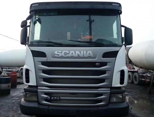 China 10×4 Drive Mode Scania Used Trucks With 63m Pump 15225×2500×4000mm Dimension supplier