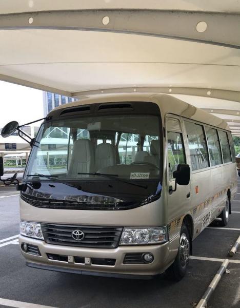 China 2010 Year 20 Seats Used Coaster Bus 2TR Gasoline Engine Used Mini Bus Toyota Coaster Bus Left Hand Steering supplier