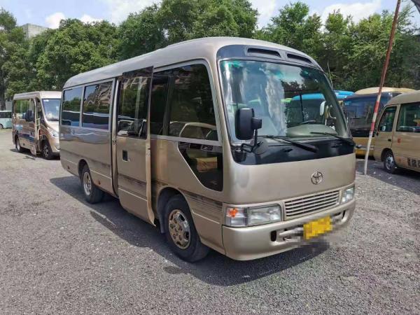 China 23 Seats Used Coaster Bus Used Mini Bus Toyota Coaster Bus With 3RZ Gasoline Engine 2012 Year Left Hand Steering supplier