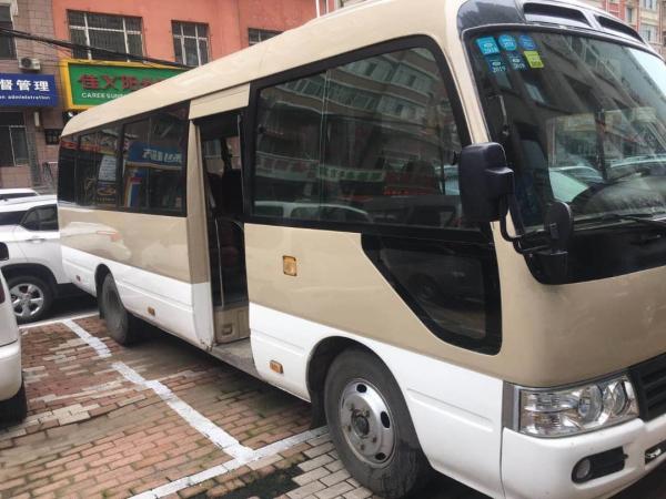 China 27 Seats Toyota Used Coaster Bus 1HZ Engine Diesel Fuel 2010 Year 6990x2025x2585mm supplier