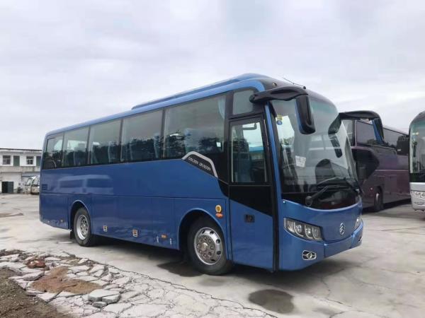 China 33 Seats 2014 Year Used Travel Bus Used Motor Coaches Blue Color 3300mm Bus Height supplier