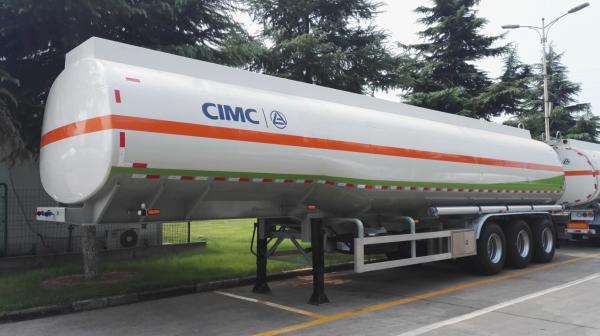 China 3pcs Axle Second Hand Semi Trailers Round Shape With 40m3 Tanker Capacity supplier