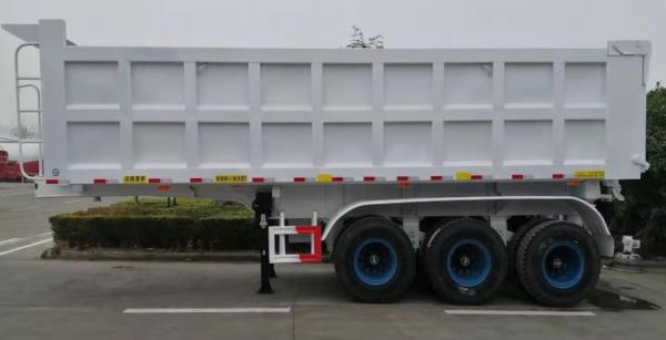China 9.4M Rear Dump Semi Trailer Truck With 3 Axles And 28T TFOC Landing Leg supplier