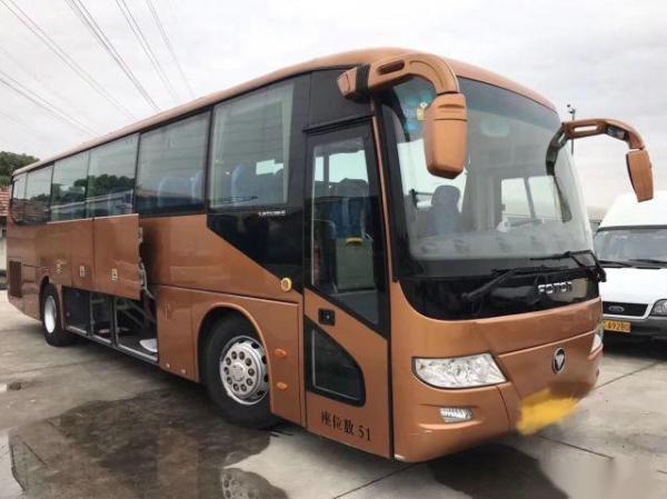 China BJ6113 Used Coach Bus FOTON Brand 51 Seats Single Door Low Kilometer Euro IV Left Hand Drive supplier