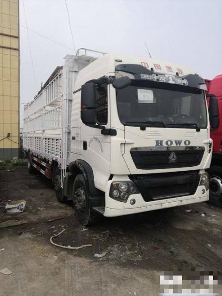 China Howo Cargo Used Dump Truck 6*2 Warehouse Grid Type 420hp LHD supplier