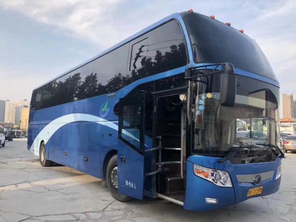 China Large Used Yutong Buses 2018 Year 59 Leather Seats 95000Km Mileage No Damage supplier