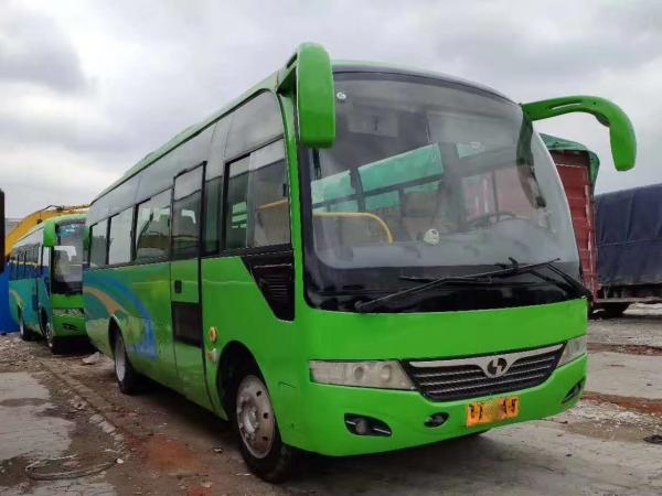 China Left Side Drive Green Second Hand Tourist Bus 35 Seat Diesel Euro IV 8045mm Length supplier