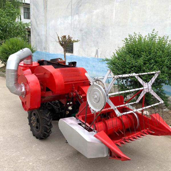 China Mini Combine Harvester Price For Small Farm Hand Walking Tractor Maize Corn Wheat Reaper supplier