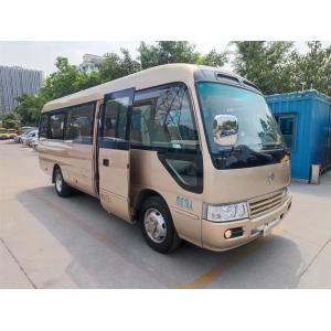 China Second Hand Mini Bus Front Engine 19 Seats Golden Dragon Coaster External Swinging Door XML6700 supplier