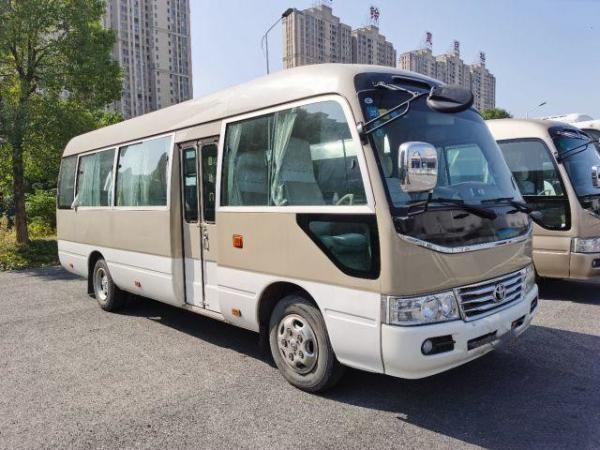 China Toyota Coaster Used Bus With Full Equipment 20 Seats Used Mini Bus In 2012 Year Sliding Window Gasoline Munual Bus supplier