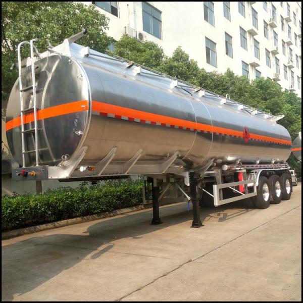 China Tri Axles Aluminium Trailer Tanker Oil Fuel Diesel Transport Tank 12 Wheels supplier