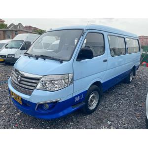 China Used 12 Seater Minibus White And Blue Color 11 Seats Golden Dragon Hiace XML6532 Gasoline Engine LHD supplier