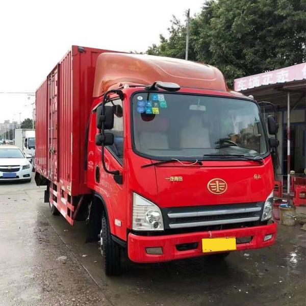 China Used FAW Van Cargo Truck 140HP 5.2M Big Capacity 4×2 Second Hand 2018 Year supplier