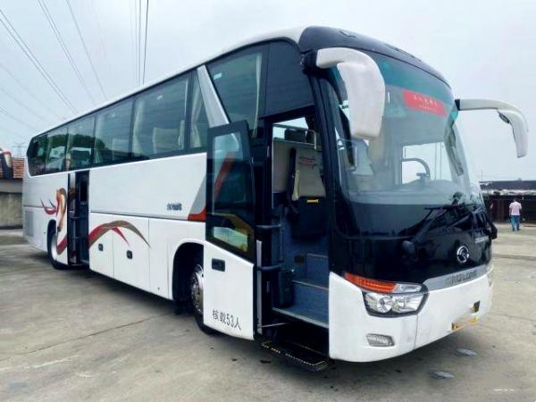 China Used Kinglong Bus 53 Seats Double Doors Used Coach Bus XMQ6129 Left Steering supplier