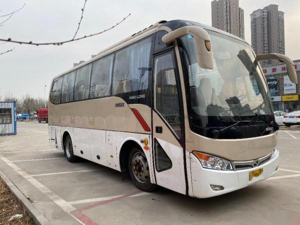 China Used Kinglong Bus Model XMQ6802 32 Seats Steel Chassis Left Hand Drive Used Tour Bus supplier