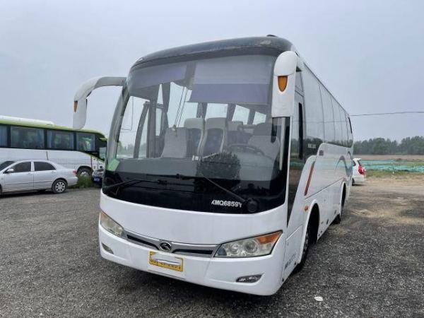 China Used Kinglong Bus XMQ6859 37 Seats Steel Chassis Single Door Yuchia Rear Engine Euro III Used Tour Bus supplier