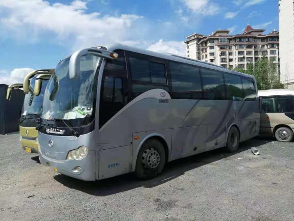 China Used Kinglong Bus XMQ6900 Double Doors 39seats Low Kilometer Left Steering Steel Chassis supplier
