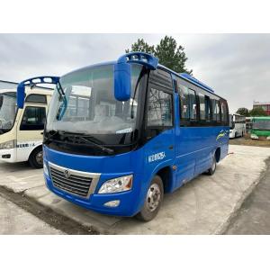 China Used Small Bus Blues Color 25 Seats Yuchai Engine 130hp Sliding Windows Left Hand Drive Dongfeng Bus DFA6660 supplier