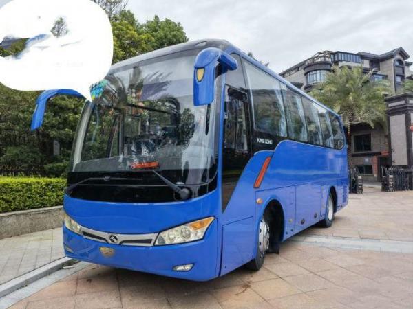 China Used Tour Bus Model XMQ6859 Brand Kinglong 35 Seats Low Kilometer Euro III Used Mini Coach supplier