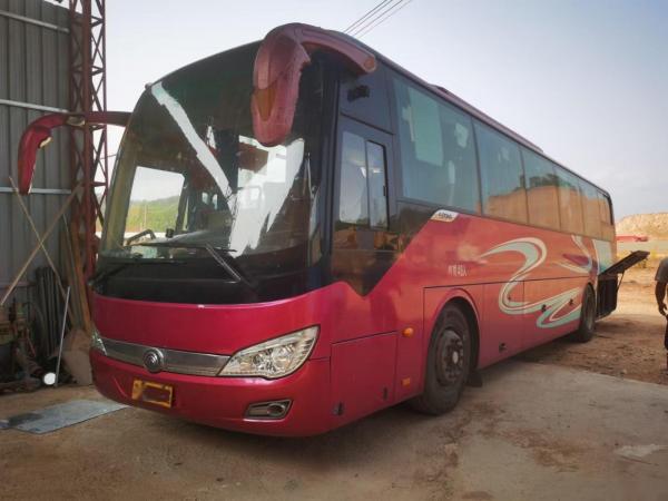 China Used Tour Bus Yutong Brand ZK6116 48 Seats Double Doors Passenger Bus Airbag Chassis Nude Packing Left Steering supplier