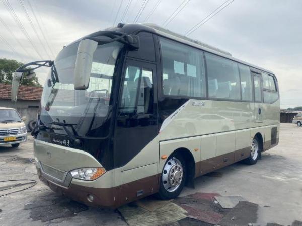 China Used Tour Bus Zhongtong Brand 35seats Airbag Chassis Yuchai Rear Engine New Seats Big Capacity Bus 2+2layout supplier