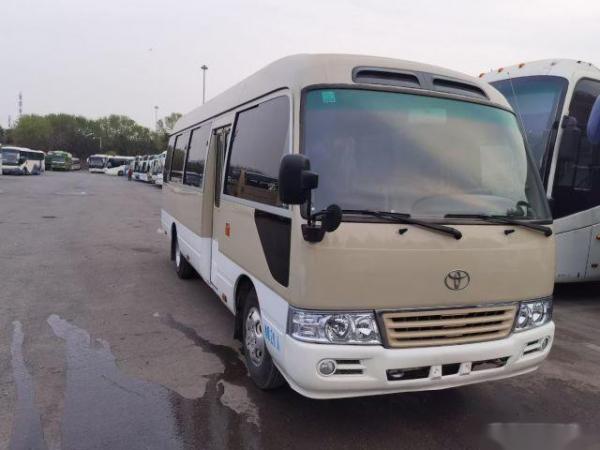 China Used Toyota Bus Coaster 20 Seats Gasoline Left Hand Drive Used Passenger Bus Low Kilometer supplier