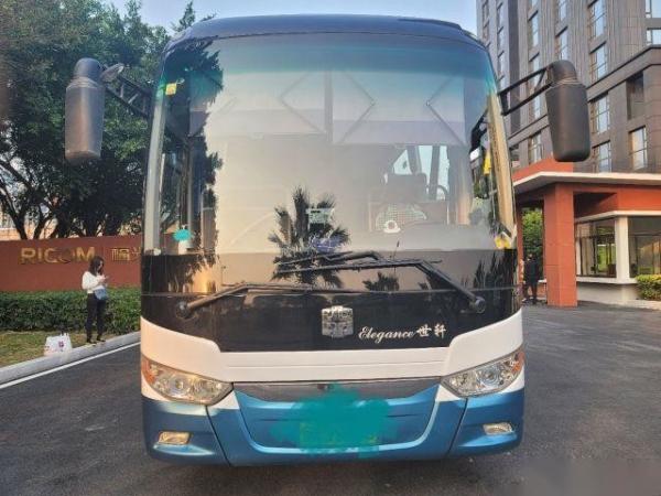 China Used Zhongtong Bus LCK6119 48 Seats Rear Yuchai Engine Airbag Chassis Double Doors Nude Packing Left Hand Drive supplier