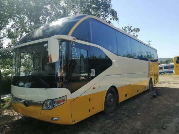 China Yellow Yutong Used Trip Bus ZK6122 61 Seat LHD Support Diesel A/C Two Doors supplier