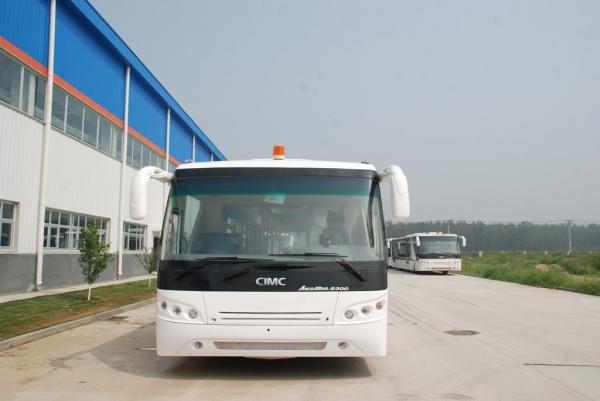 Low Carbon Alloy Steel Body Airport Transfer Coach , Right / Left Hand Drive Bus Apron Bus