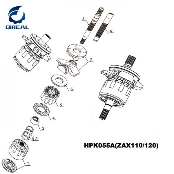 HPK055 Hydraulic Main Pump Repair Parts For Hitachi ZAX110 120 ZX120-6