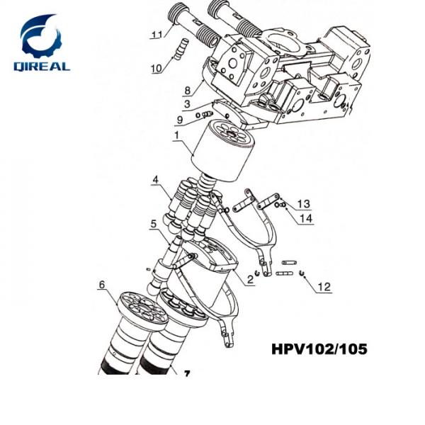 HPV102/105 Hydraulic Pump Parts For EX200-5/6 Excavator
