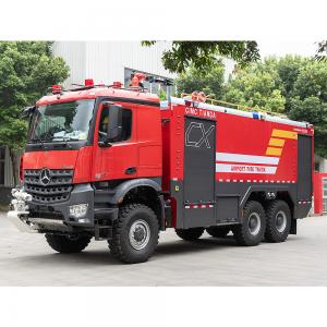 6×6 Airport ARFF Fire Fighting Truck Welded For Fire Engine