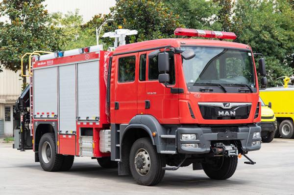 Germany MAN Rescue Special Fire Truck with Winch & Crane & Generator