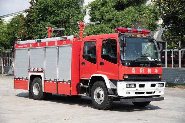ISUZU 4000Kgs Dry Chemical Powder Special Fire Truck with Doube Row Cabin