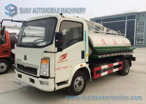 6000L Sinotruk Howo Light Series Sanitation Truck , 4×2 Vacuum Sewage Suction Truck