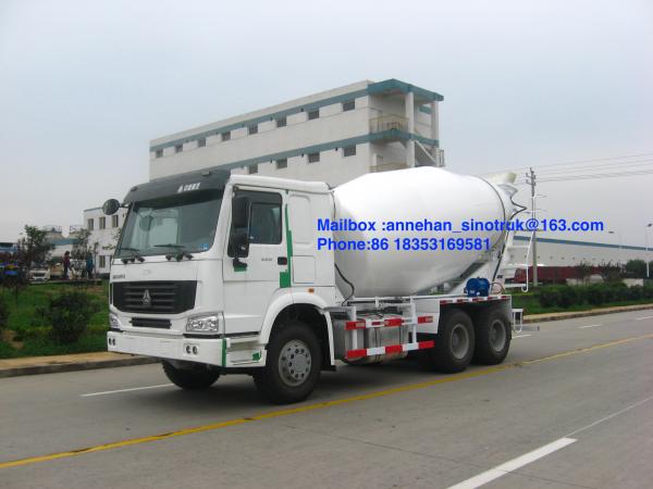 336hp Sinotruk Howo7 10m3 8m3 Concrete Mixer Tank 6×4 Lhd White Color